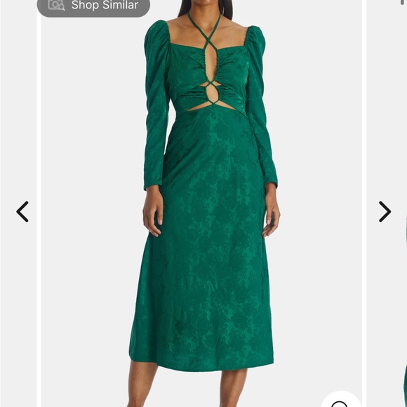 Where are you from WAYF blue Halter Cut Out Midi Dress - Picture 2 of 11